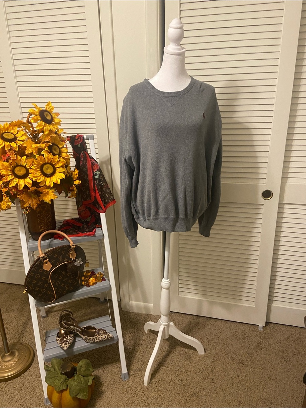 Ralph Lauren Charcoal Gray Crewneck Sweater